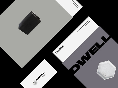 DWELL branding clean graphicdesgin minimal poster