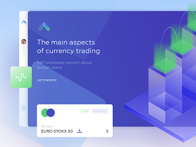 Trading gradient color gradient graph ui web