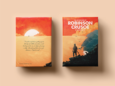 Robinson Crusoe Book Cover atmosphere book cover illustration landscape optical illusion pirates print design