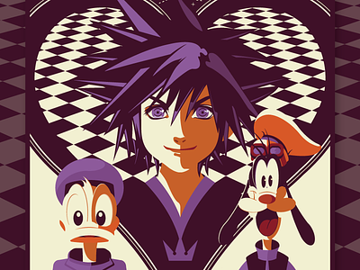 Kingdom Hearts Poster disney fantasy illustration poster