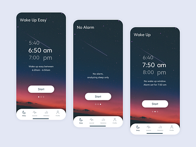 Sleep Cycle Mobile Redesign alarm alarm app alarm clock app app design design mobile app mobile app design mobile ui sleep app ui ux