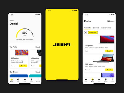 JB Hi-Fi Rewards App Concept by William Tapp on Dribbble