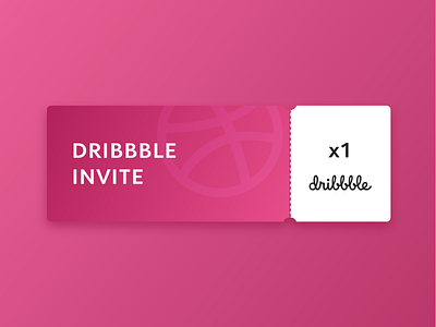 Dribbble Invite branding design dribbble invitation dribbble invite invite logo pink ticket vector