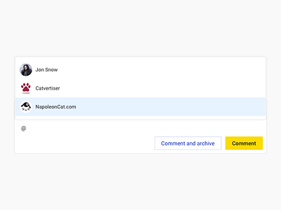 NapoleonCat – User mentions dropdown form napoleoncat ui users