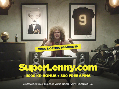 SuperLenny rockin' out on TV advert tv tvc