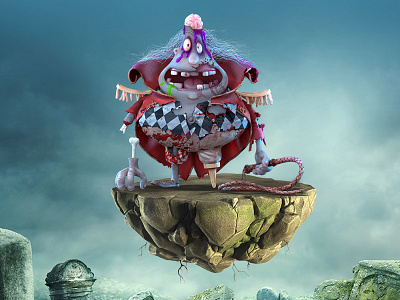 Zombie Ringmaster 3d character halloween