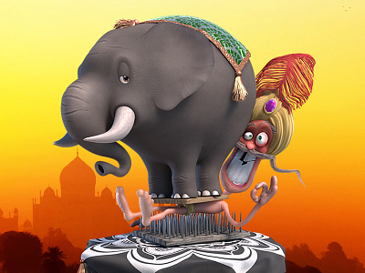 Festival of Pain 3d elephant india