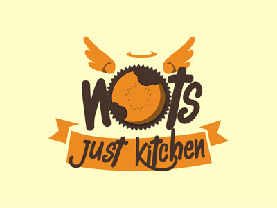 NotsJustKitchen Logo bakery brand cake chocolate cute kitchen logo