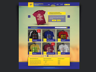 Mooroodool E-Commerce Website blue design e commerce ui user interface website yellow