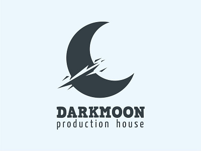 DARKMOON Logo Template black comic studio crack crescent dark design logo moon production house template