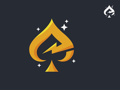 Spade A Logo Template a card elegant gold letter logo magic spade template yellow