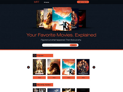 Movie Round Table Website film imdb movie network review round social table ui website