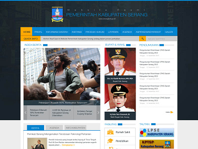 Government Website UI blue design government magazine news theme ui ux website