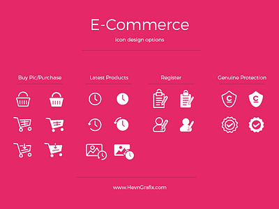 E-Commerce Icon Design Options