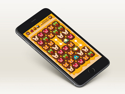 Rabbiscuit Cracker - Tile Matching Game Design animal biscuit cracker design game illustration match tile tile match ui