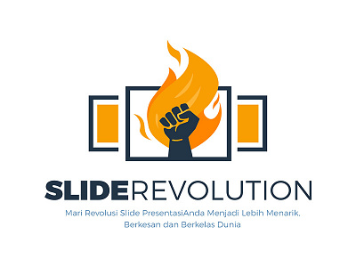 Slide Revolution Logo arm design elegant fire fist flame powerful presentation revolution slide slide design spirit