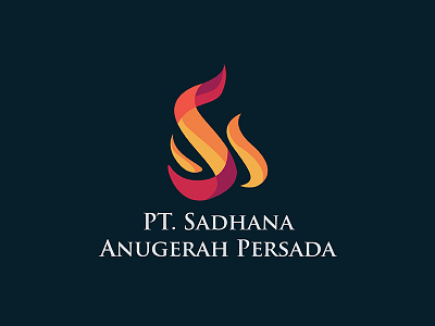 Sadhana Anugerah Persada Logo abstract agro business elegant fire flame gold letter logo purple s trading