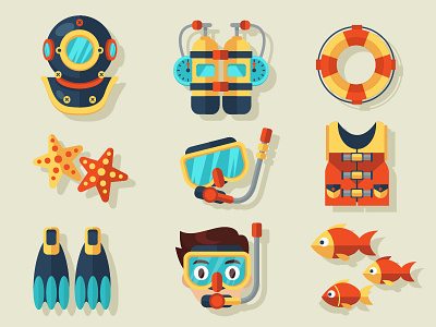 FREE Diving Vector Elements