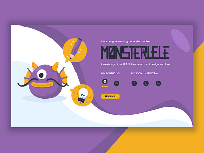 MONSTERLELE Landing Page UI