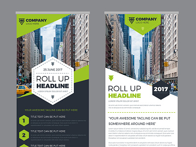 FREE Business Roll Up Banner banner business free freebies freepik green roll up template x banner