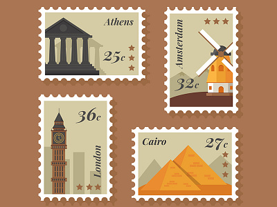 FREE 8 City Stamp city country free freebies freepik illustration landmark stamp vector