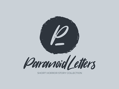ParanoidLetters Logo book brush dark horror letter logo novel paranoid short story sketch story writing