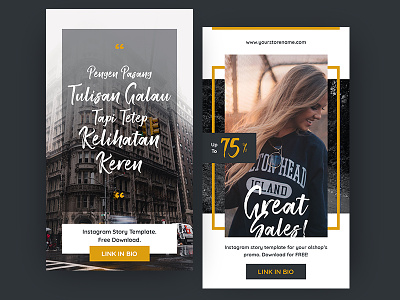 FREE Instagram Stories Templates graphic instagram media post promotional quote sales shop social story template ui