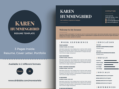 Minimal and Elegant Resume Template clean cover letter creative cv elegant marketing minimal multipurpose portfolio resume template