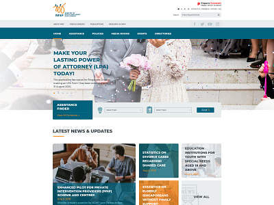 Ministry of Social and Family Development Website UI design development family government msf singapore social ui ux website