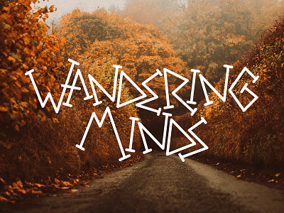 Wandering Minds Typography display font fun handwriting handwritten text art typeface typography