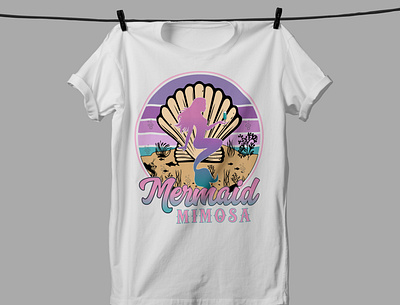 Beach Mermaid T Shirt beach clothing design design logo mermaid teespring tshirt