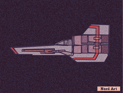 Starbuck's Viper illustration sci fi space spaceship