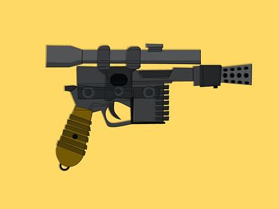 DL-44 heavy blaster pistol blaster han solo illustration star wars