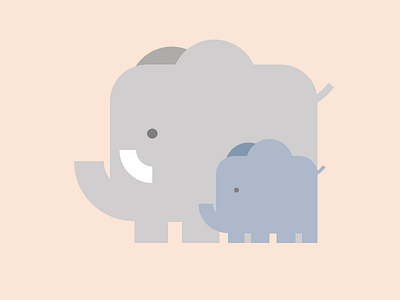 Memories cute elephant flat free illustration