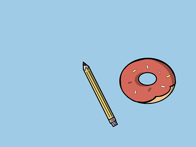 Pencil and donut