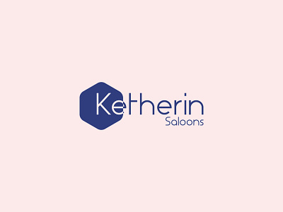 Ketherin Saloons branding design flat identity illustrator logo logo mark minimal type wordmark