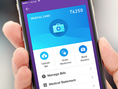 App app blue business card design doctor medical tax ui ux zeta