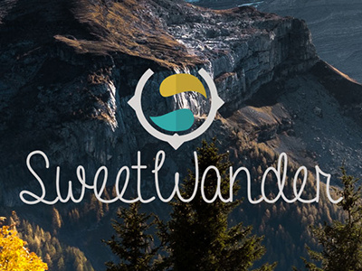 Sweet Wander Logo branding compass design earth logo travel