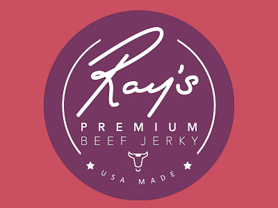 Ray's Premium Beef Jerky Logo beef jerky branding logo