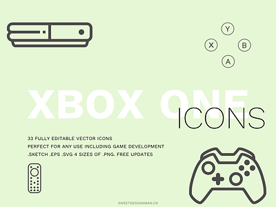 Xbox Icon Set buttons game icon illustration line modern thin video xbox