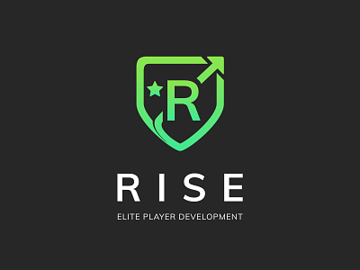 RISE Branding and Logo elite fitness futbol player rise soccer training workouts