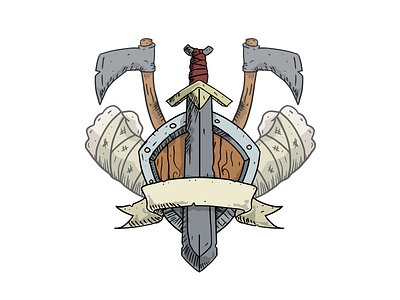 Crest : Fighter WIP crest dragons dungeons fantasy fighter illustration warrior wip