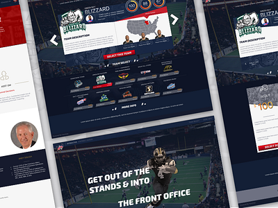 Interactive Football League Marketing Page