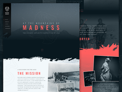 Mocktober 2018 - At The Mountains of Madness antarctic cthulhu design expedition horror lovecraft marketing mission mocktober mocktober2018 website