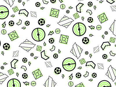 Soccer Pattern ball design field football grass icon illustration lighting lighting bolt pitch soccer sports thin vector