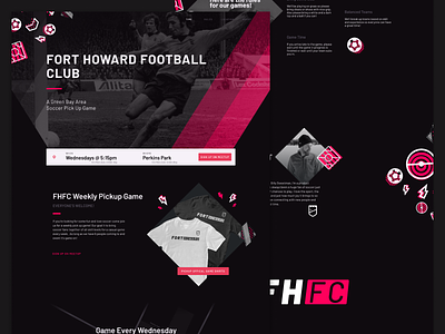 Fort Howard Football Club Home Page football futbol game home homepage page patterns pitch soccer sport sports ui