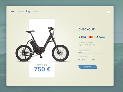 #DailyUI 02 / E-bike Checkout
