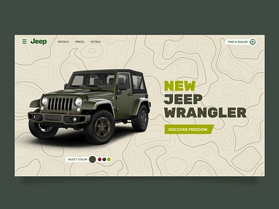 #DailyUI 03 / Jeep landing concept app branding daily 100 challenge design typography ui uiux ux web website