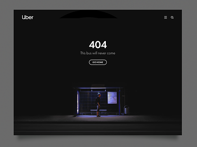 Daily UI 8 / Uber 404 proposal branding daily 100 challenge design minimal ui uiux ux web website