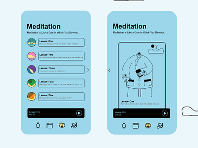 Play list ui graphic playmusic meditation